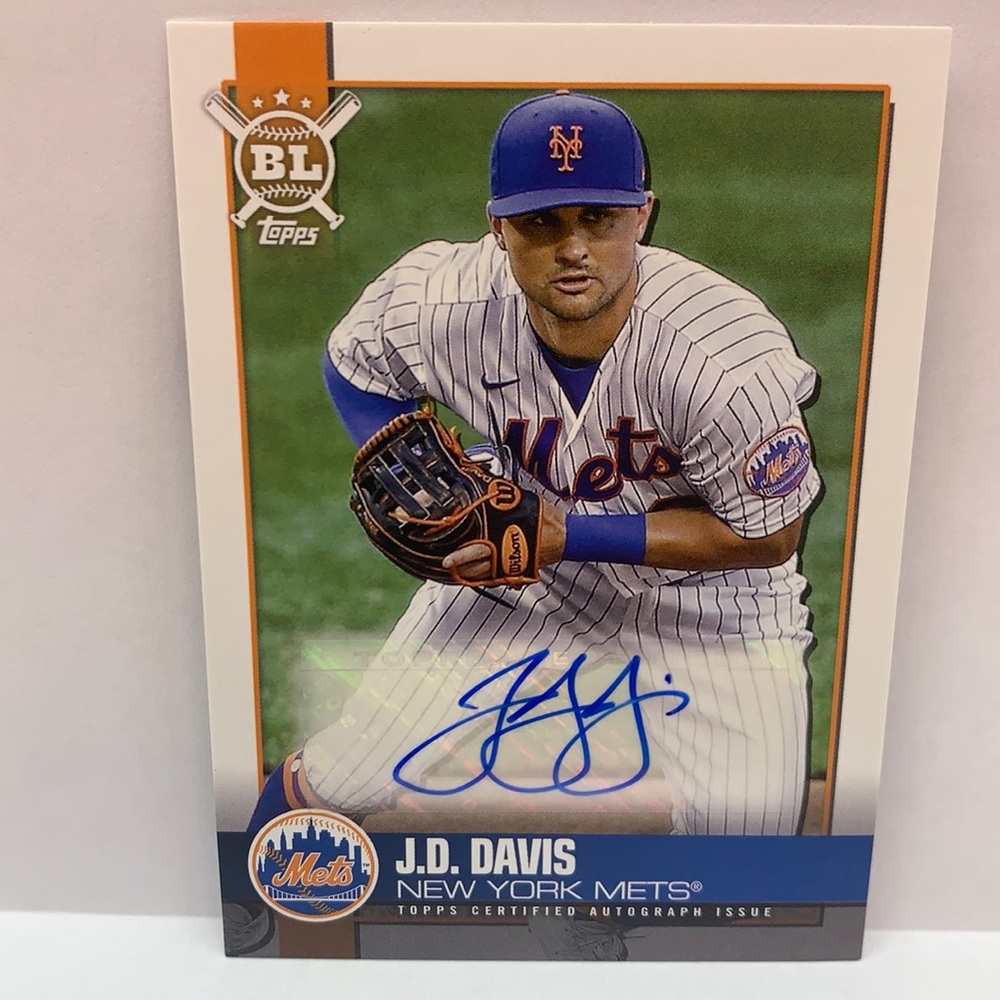 2021 Topps Big League Auto JD Davis Mets #BLA-JD (MISC8)